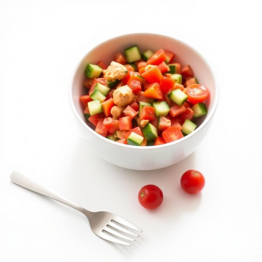Salata dakwa tomato and cucumber salad
